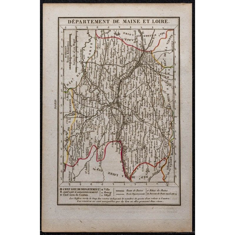 Gravure de 1823 - Département de Maine et Loire - 1