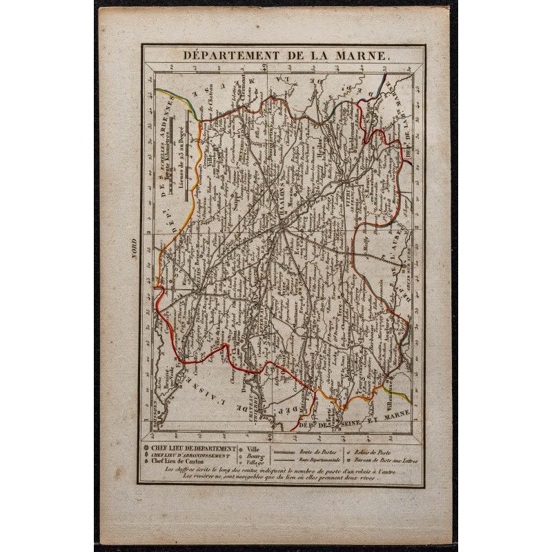 Gravure de 1823 - Département de la Marne - 1