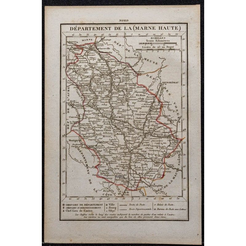 Gravure de 1823 - Département de la Haute-Marne - 1