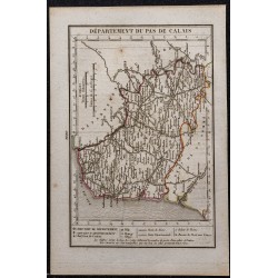 Gravure de 1823 - Département du Pas de Calais - 1