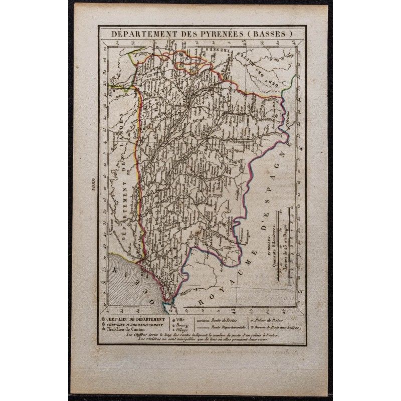 Gravure de 1823 - Département Pyrénées-Atlantiques - 1