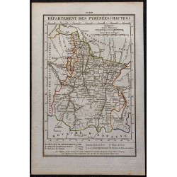 Gravure de 1823 - Département des Hautes Pyrénées - 1