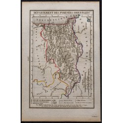 Gravure de 1823 - Département des Pyrénées orientales - 1