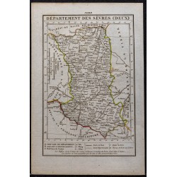 Gravure de 1823 - Département des Deux Sèvres - 1