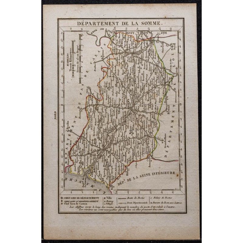 Gravure de 1823 - Département de la Somme - 1