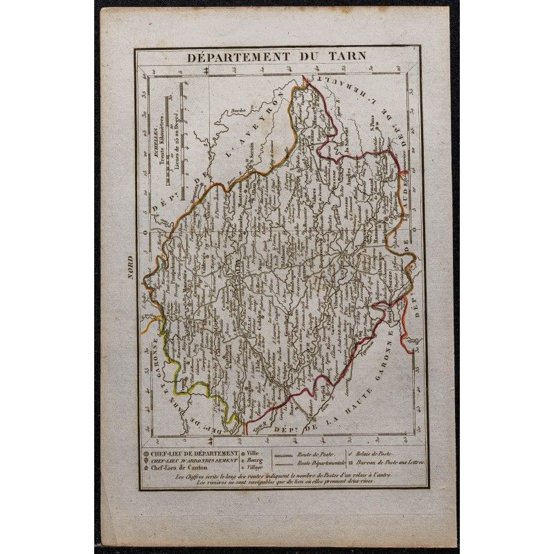 Gravure de 1823 - Département du Tarn - 1