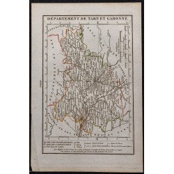 Gravure de 1823 - Département de Tarn-et-Garonne - 1