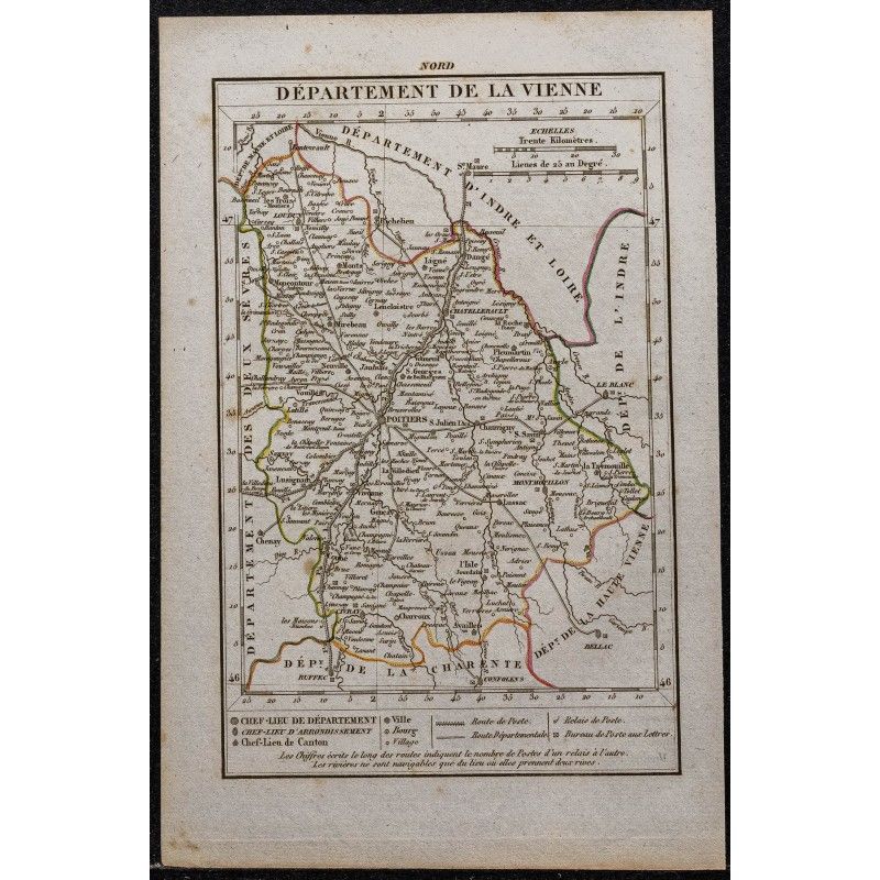 Gravure de 1823 - Département de la Vienne - 1