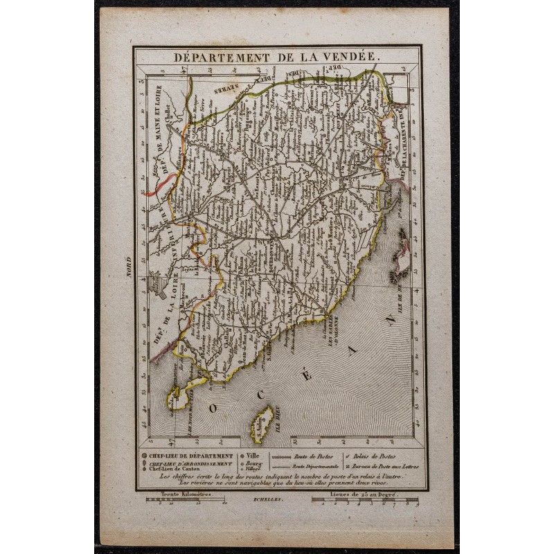 Gravure de 1823 - Département de la Vendée - 1