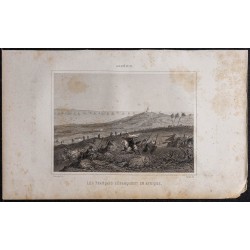 Gravure de 1844 - Les français débarquent en Afrique - 1