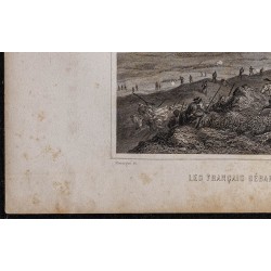 Gravure de 1844 - Les français débarquent en Afrique - 4