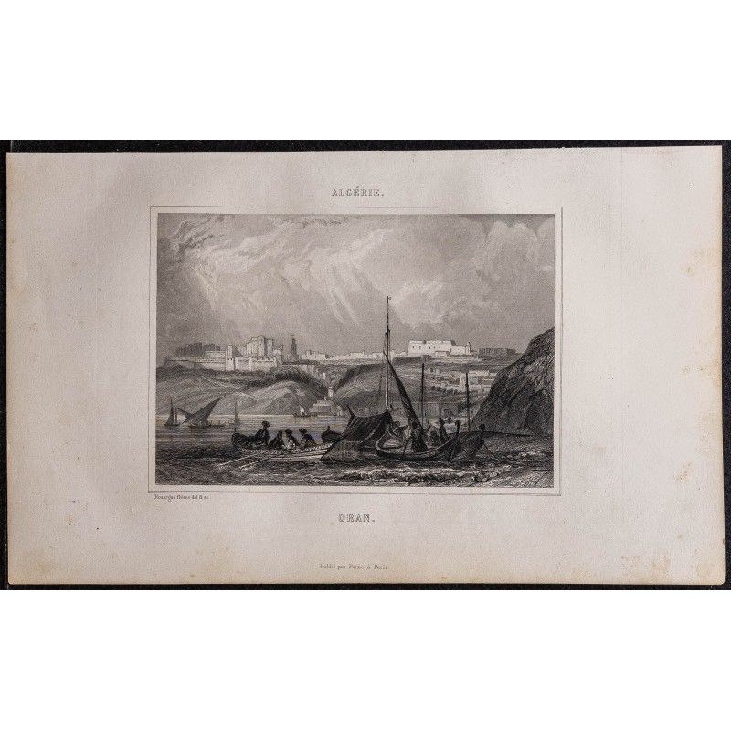 Gravure de 1844 - Vue d'Oran - 1