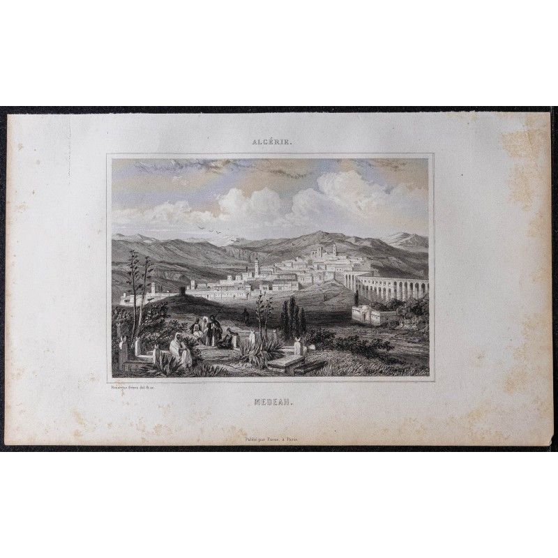 Gravure de 1844 - Vue de Médéa - 1