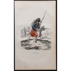 Gravure de 1844 - Zouaves - 1