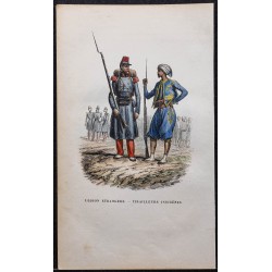 Gravure de 1844 - Légion étrangère (Tirailleurs indigènes) - 1