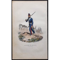 Gravure de 1844 - Artillerie de montagne - 1