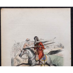 Gravure de 1844 - Cavaliers rouge d'Abd-El-Kader - 2