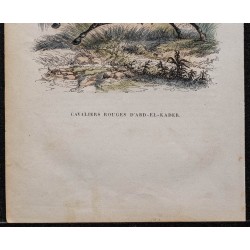 Gravure de 1844 - Cavaliers rouge d'Abd-El-Kader - 3