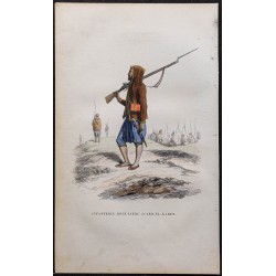 Gravure de 1844 - Infanterie régulière d'Abd-El-Kader - 1
