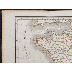 Gravure de 1823 - Carte de la France - 2
