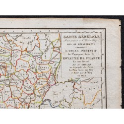 Gravure de 1823 - Carte de la France - 3