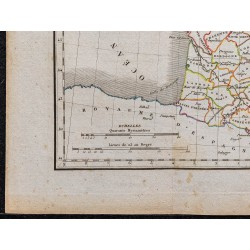 Gravure de 1823 - Carte de la France - 4