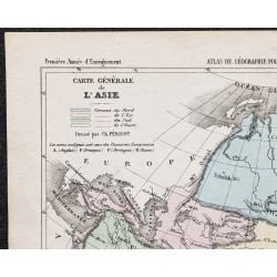 Gravure de 1866 - Carte générale de l'Asie - 2