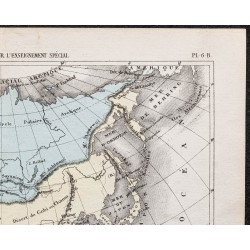 Gravure de 1866 - Carte générale de l'Asie - 3