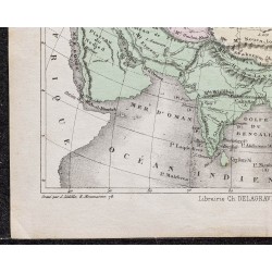 Gravure de 1866 - Carte générale de l'Asie - 4