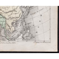 Gravure de 1866 - Carte générale de l'Asie - 5