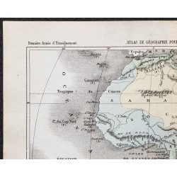 Gravure de 1866 -  Carte générale de l'Afrique - 2
