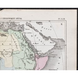 Gravure de 1866 -  Carte générale de l'Afrique - 3