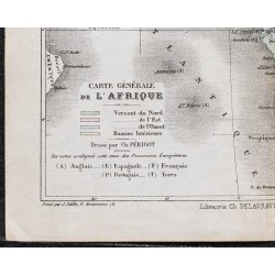 Gravure de 1866 -  Carte générale de l'Afrique - 4