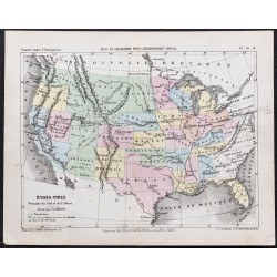 Gravure de 1866 - États-Unis d'Amérique - 1