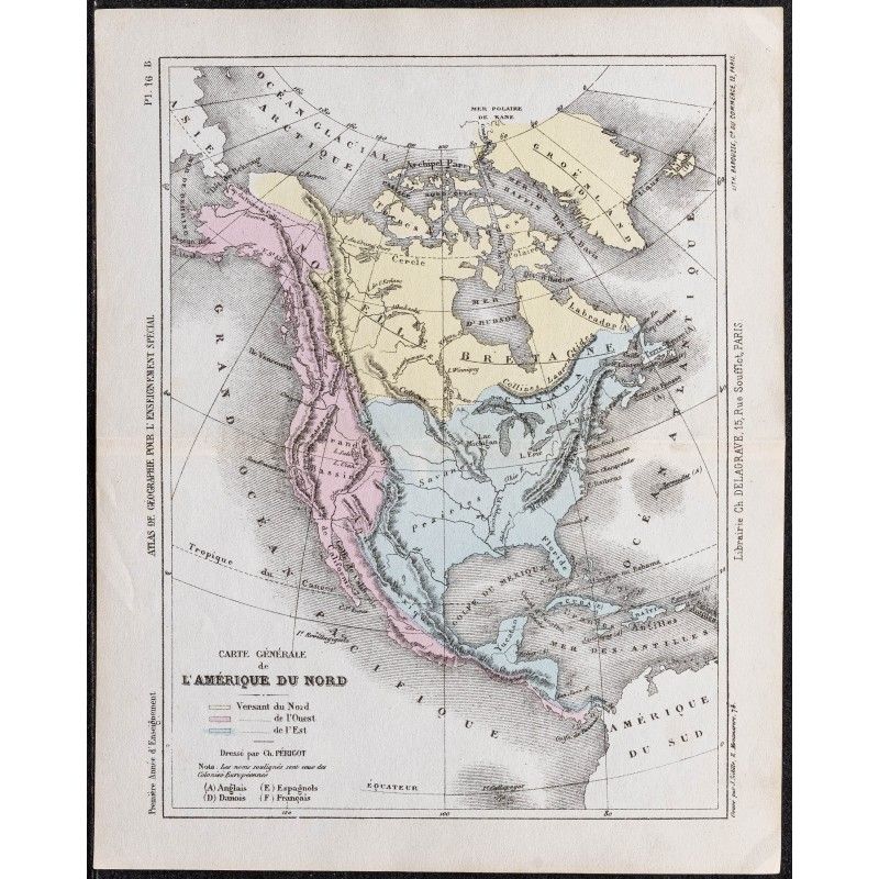 Gravure de 1866 - Amérique du nord - 1