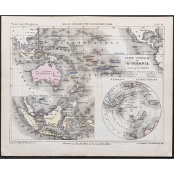 Gravure de 1866 - Océanie et Antarctique - 1