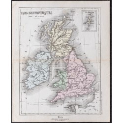 Gravure de 1866 - Îles britanniques - 1