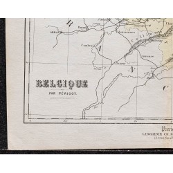 Gravure de 1866 - Carte de la Belgique - 4