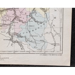Gravure de 1866 - Carte de la Belgique - 5