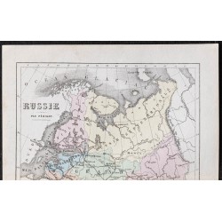 Gravure de 1866 - Carte de la Russie - 2