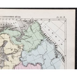 Gravure de 1866 - Carte Topographique de l'Europe - 3