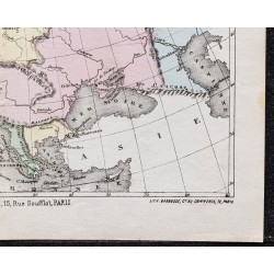 Gravure de 1866 - Carte Topographique de l'Europe - 5