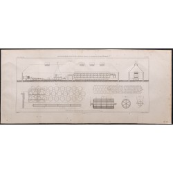 Gravure de 1878 - Machine à papier - 1