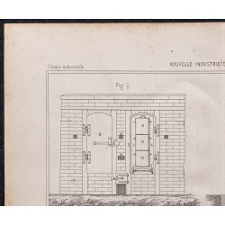 Gravure de 1878 - Industrie des charbons moulés - 2