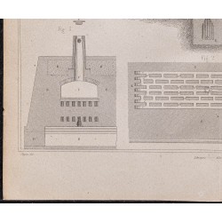 Gravure de 1878 - Four à coke et à gaz - 4