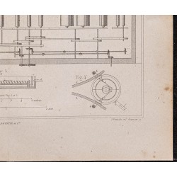 Gravure de 1878 - Grandes cuves & machine à papier - 5