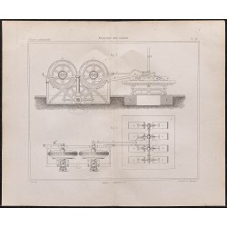 Gravure de 1878 - Polissage des glaces - 1