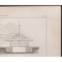 Gravure de 1878 - Polissage des glaces - 3