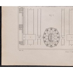 Gravure de 1878 - Fabrication des glaces - 4