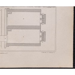 Gravure de 1878 - Fabrication des glaces - 5